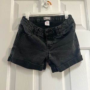 size 12 black jean shorts from target worn a couple times